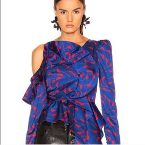 Self portrait one shoulder top